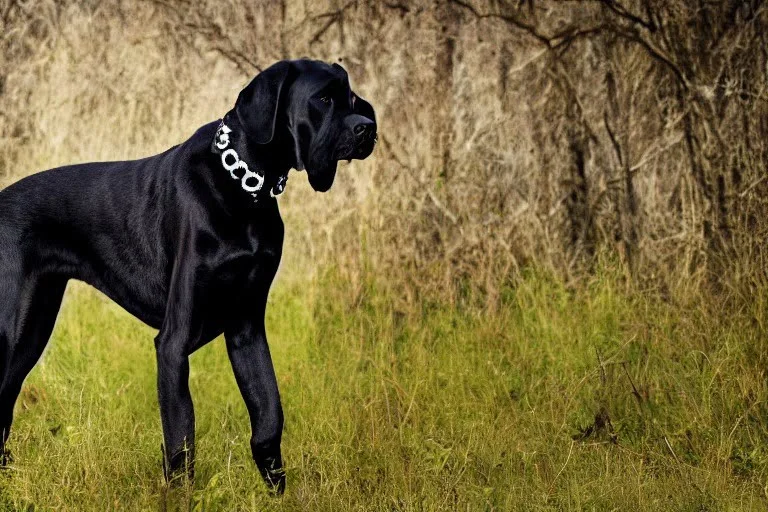 Black Great Dane dog